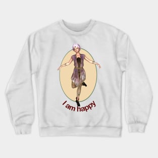 I Am Happy Fairy faerie elf dancing Crewneck Sweatshirt